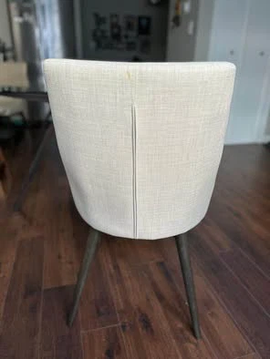 Structube Abbywood Dining Chairs-Beige Fabric - Both for $180 - photo 4