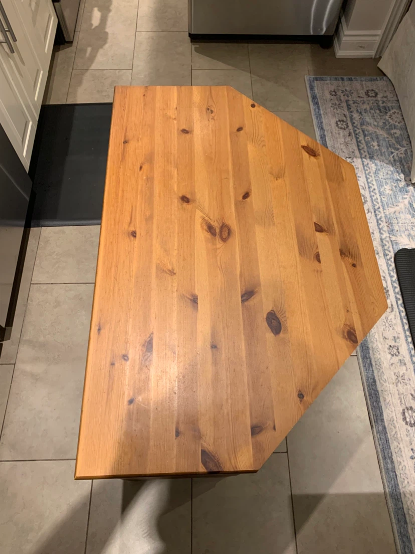 Large wooden TV stand with shelves - photo 3