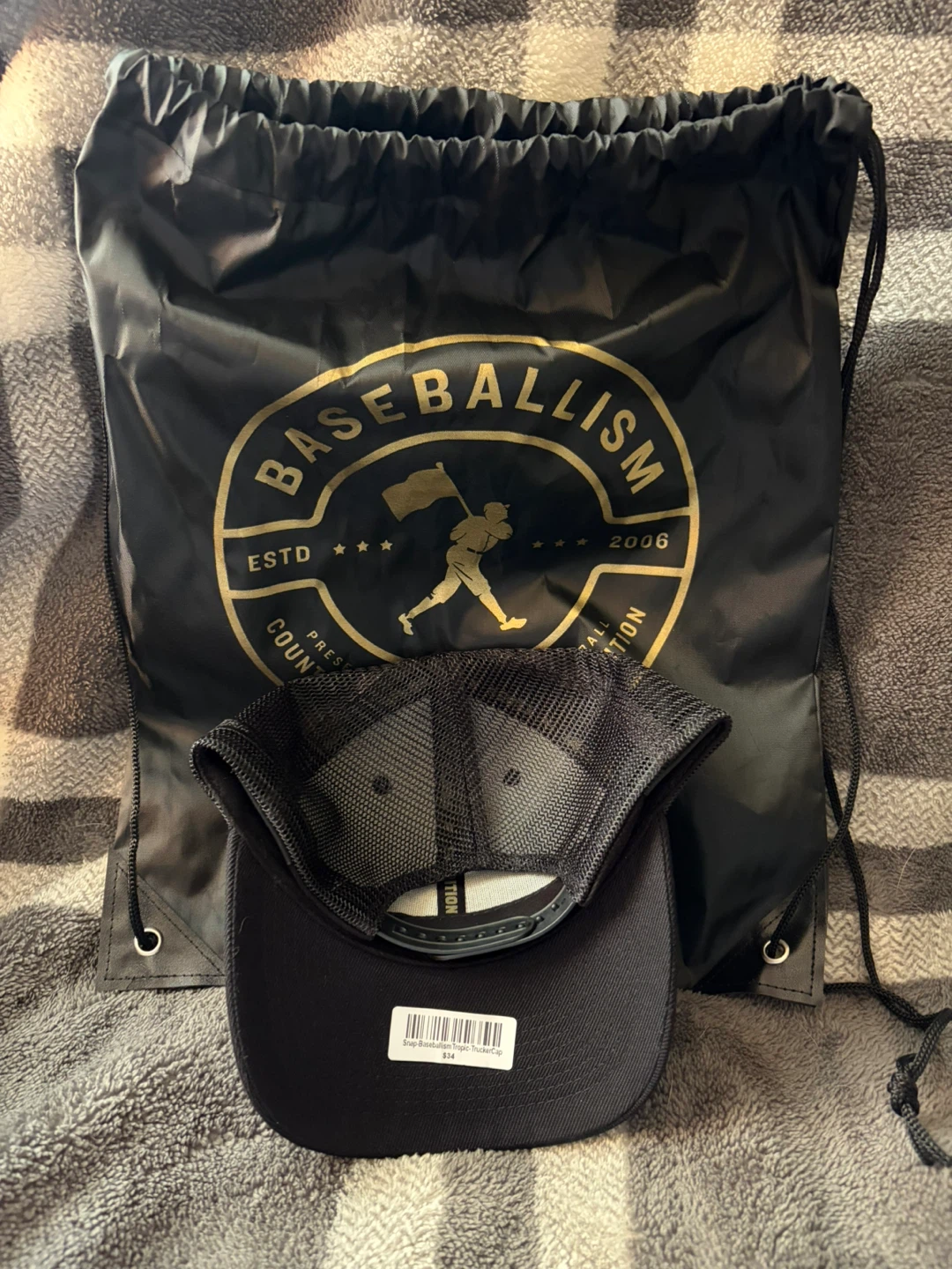 Baseballism Snap-Back Tropic Trucker Cap with Drawstring Bag - photo 3