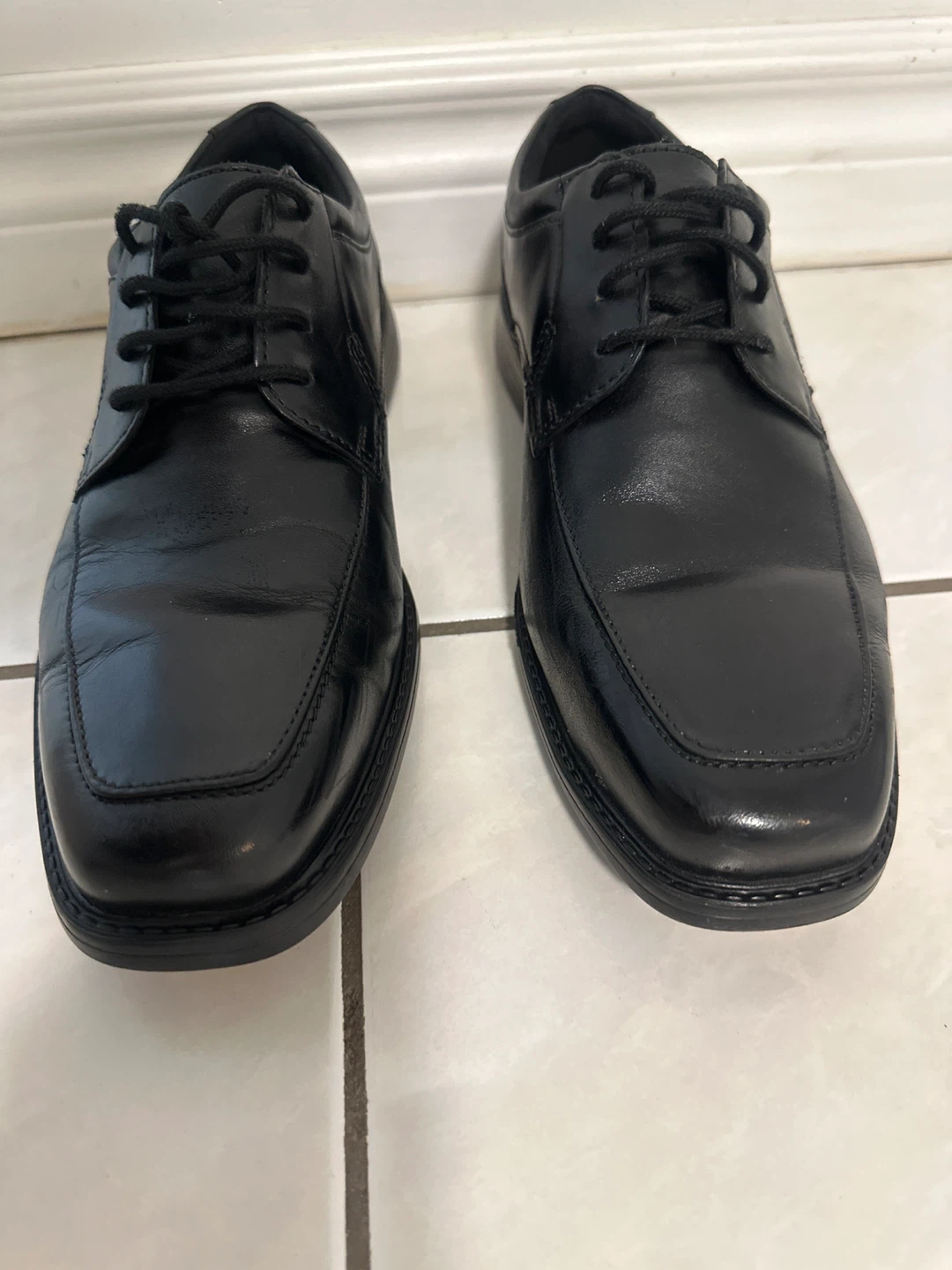 Clarks Black Leather Dress Shoes - photo 2