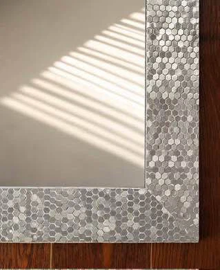 Elegant Silver Mosaic Wall Mirror - photo 2