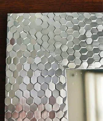 Elegant Silver Mosaic Wall Mirror - photo 4