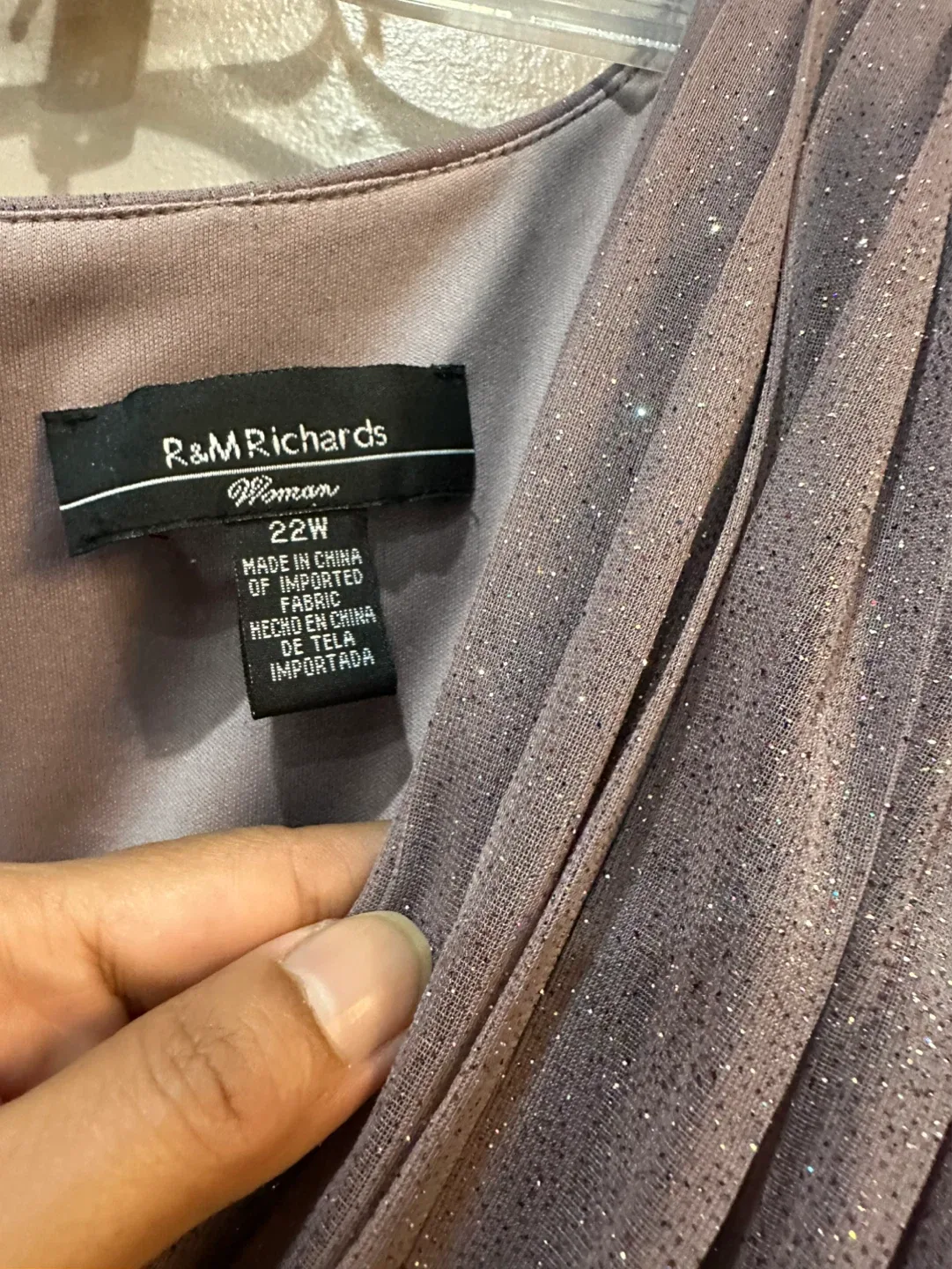 R&M Richards Dusty Mauve Beaded V-Neck Maxi Dress - photo 4