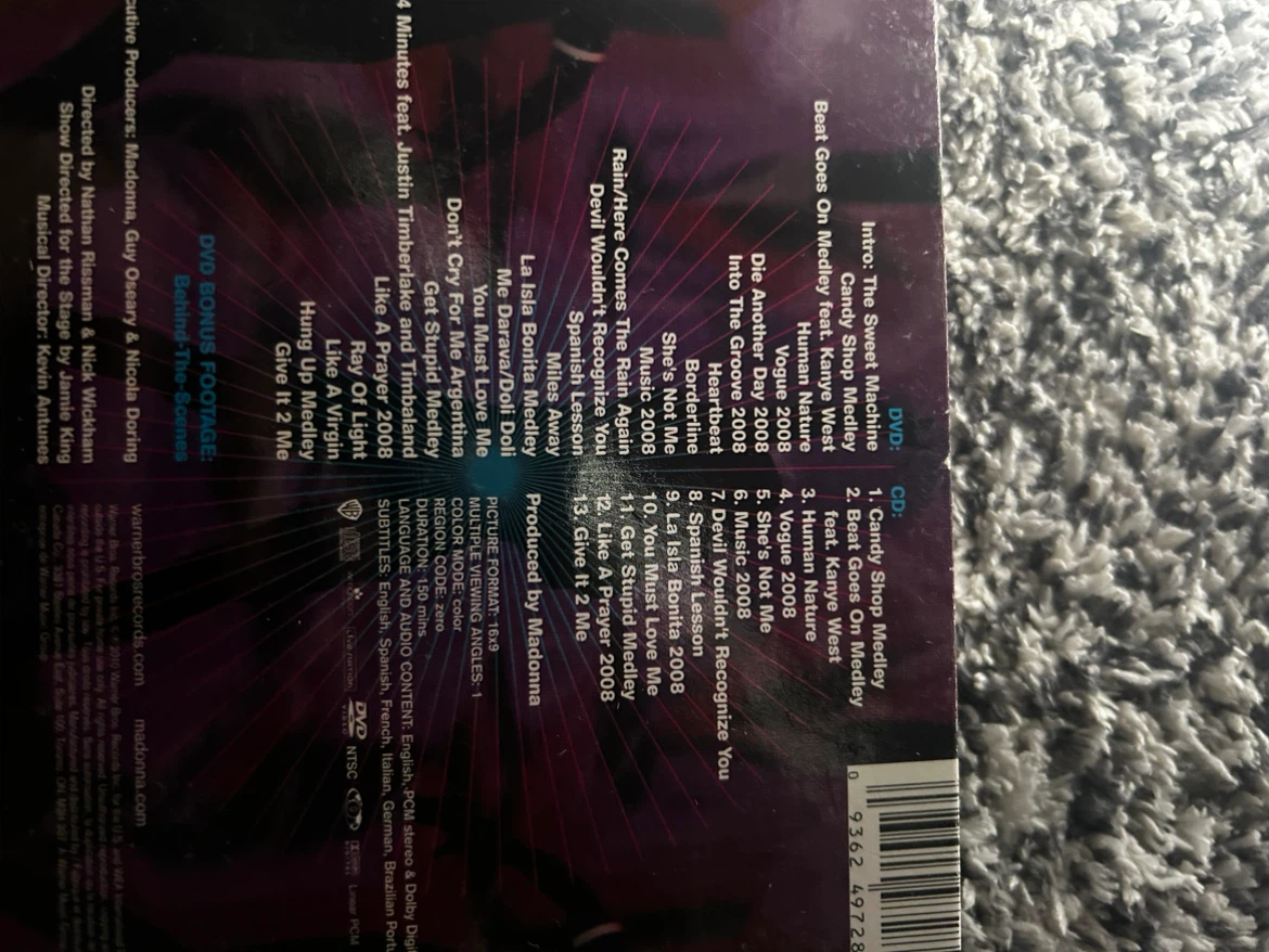 Madonna Sticky & Sweet Tour CD/DVD - photo 2