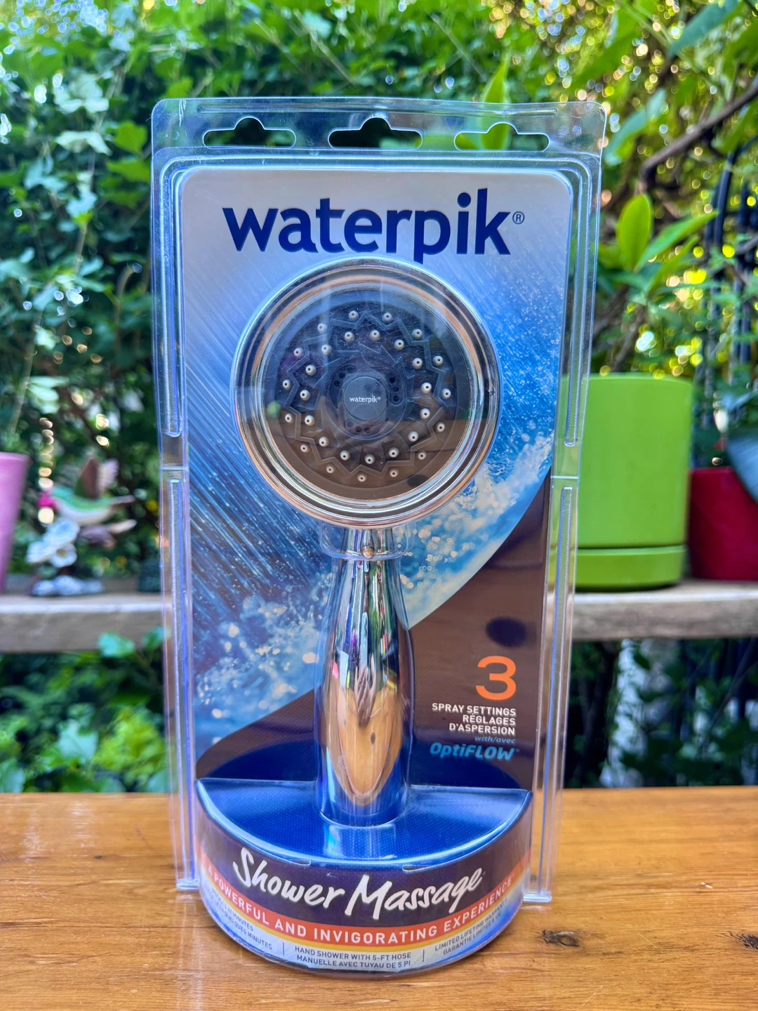 Waterpik 3-Spray Settings Hand Held Shower Head