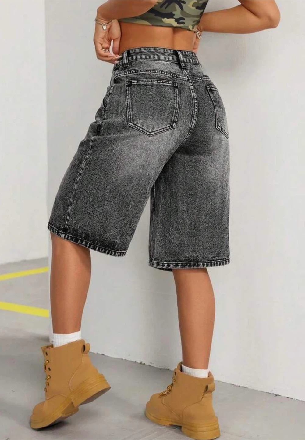 Denim Bermuda Shorts - photo 2