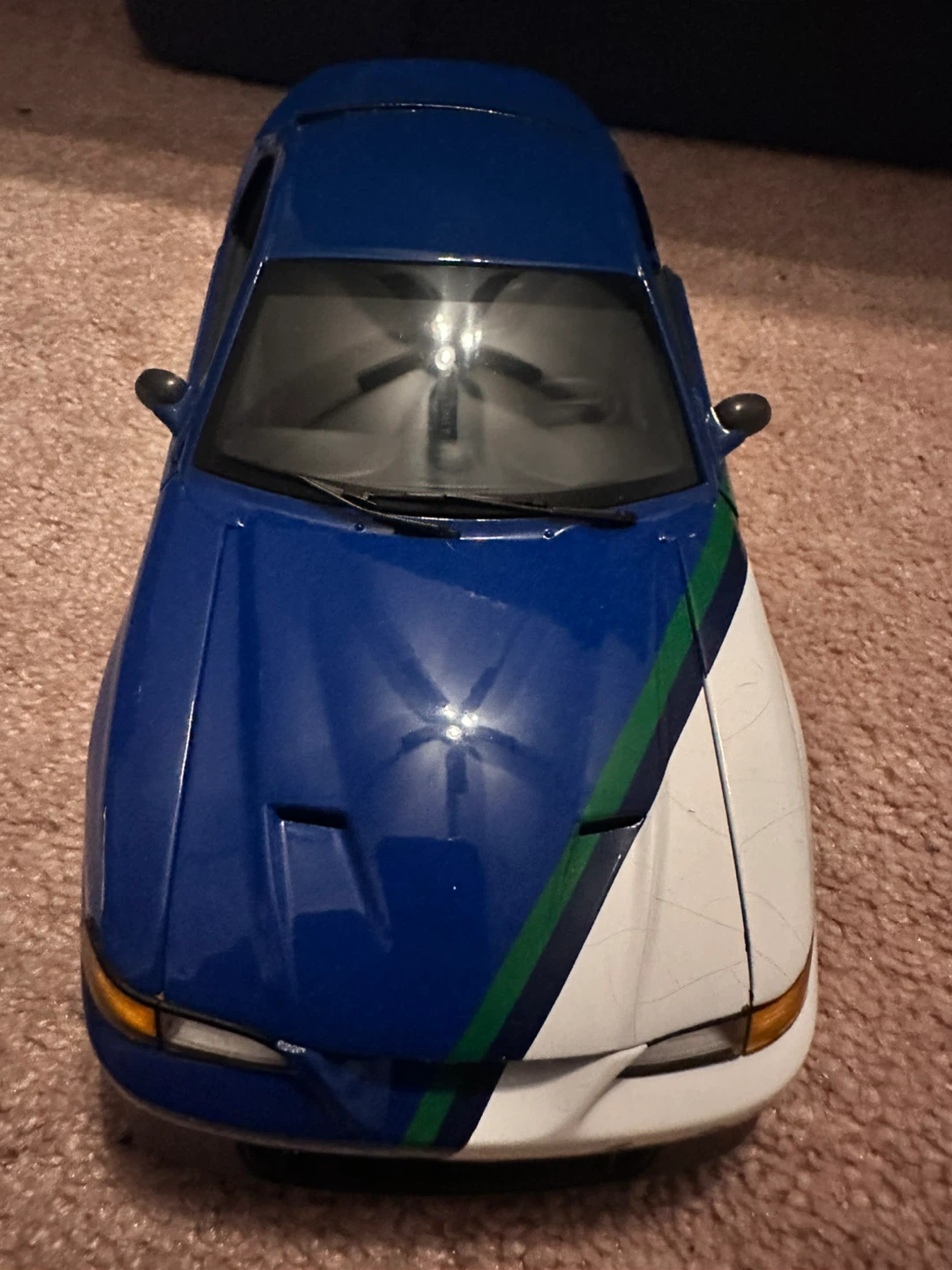1/18 AutoArt Ford Mustang Super Stallion from 1998 blue & White - photo 2