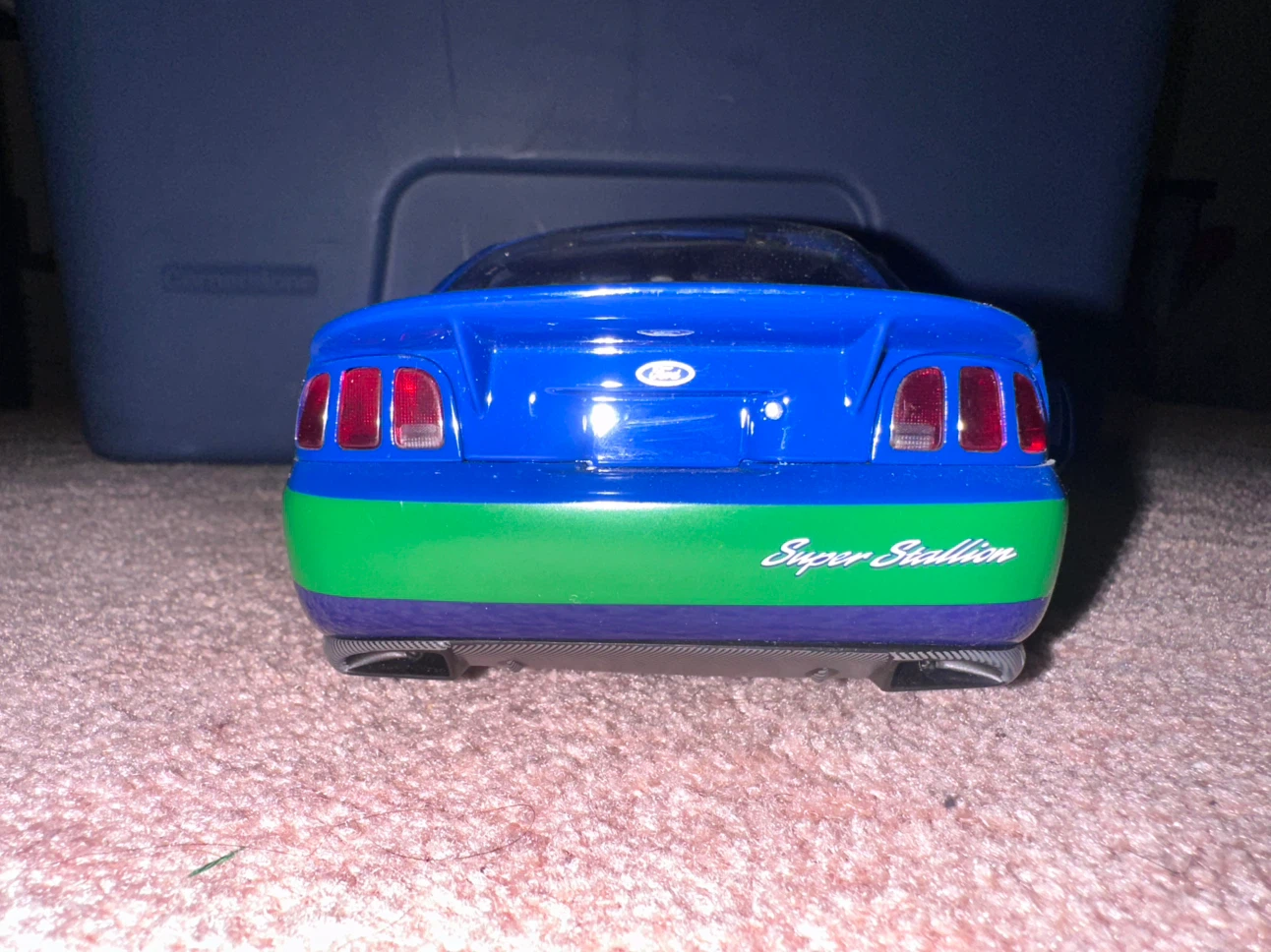 1/18 AutoArt Ford Mustang Super Stallion from 1998 blue & White - photo 4