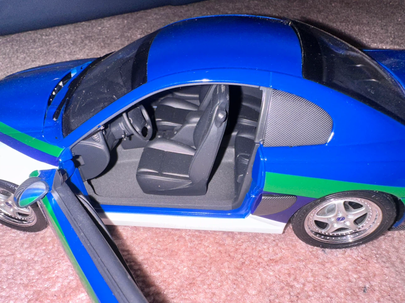 1/18 AutoArt Ford Mustang Super Stallion from 1998 blue & White - photo 5