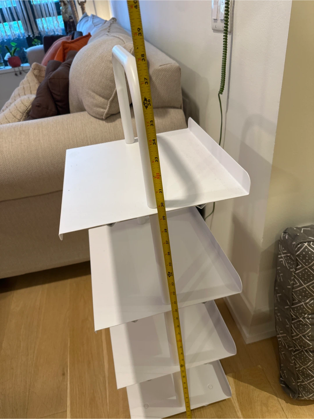 White 4-Tier Shelf Unit - photo 4