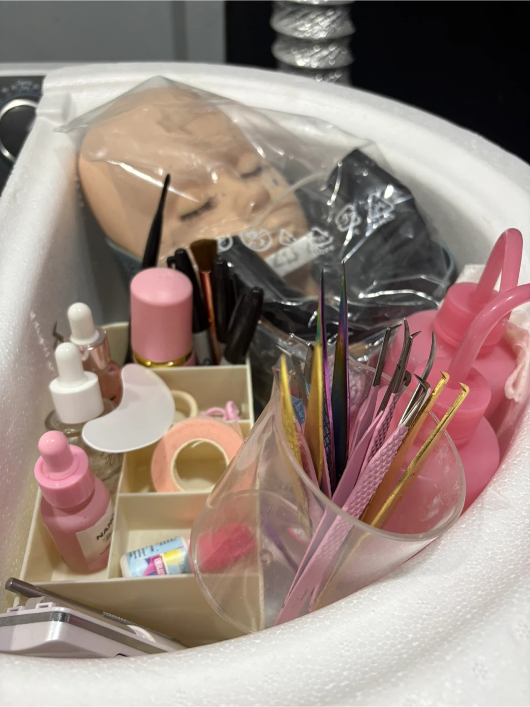 Eyelash Extension Kit with Mannequin Head and Tools - photo 3