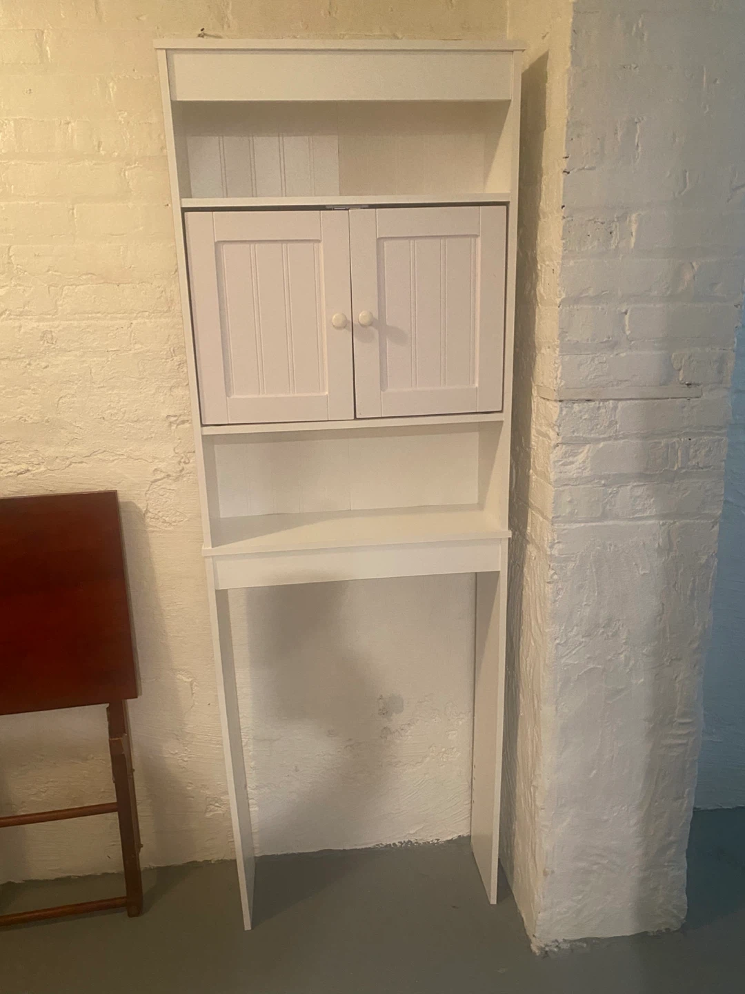 White Over-the-Toilet Storage Shelf