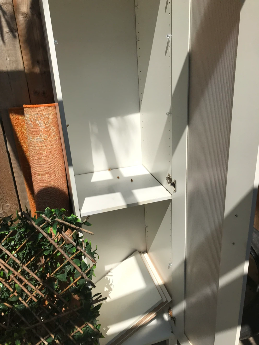 IKEA White Storage Cabinet with Frosted Door - photo 2