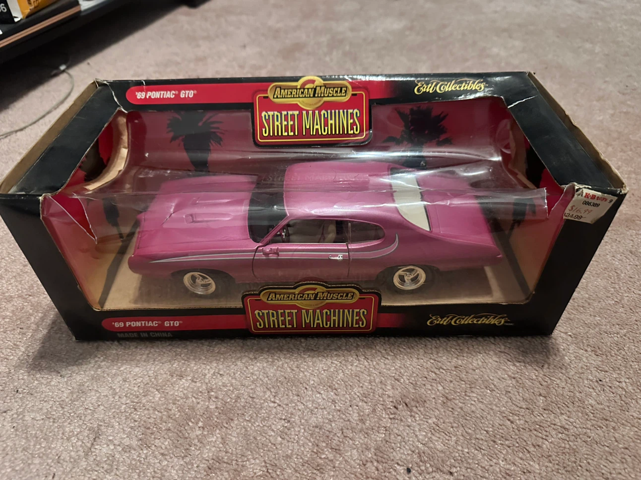 ERTL, Street Machines, '69 Pontiac GTO, 1:18, Diecast, With Box