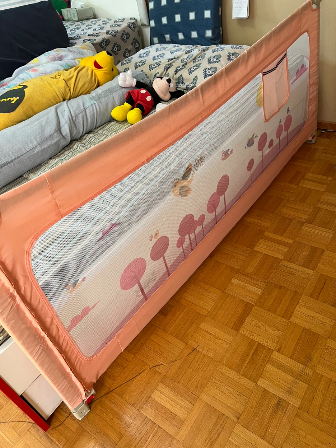 Pink Toddler Bed Rail Guard