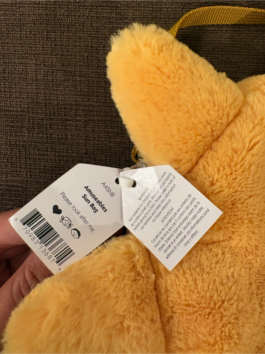 Jellycat Amuseables Sun Bag Crossbody Soft Plush NWT - photo 2