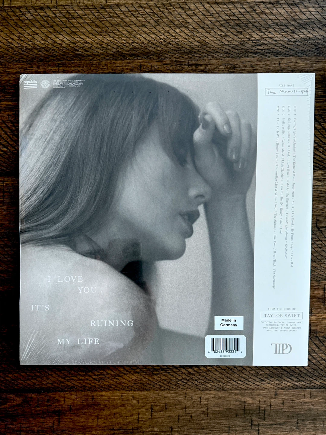 Taylor Swift The Tortured Poets Department Vinyl Record - photo 2