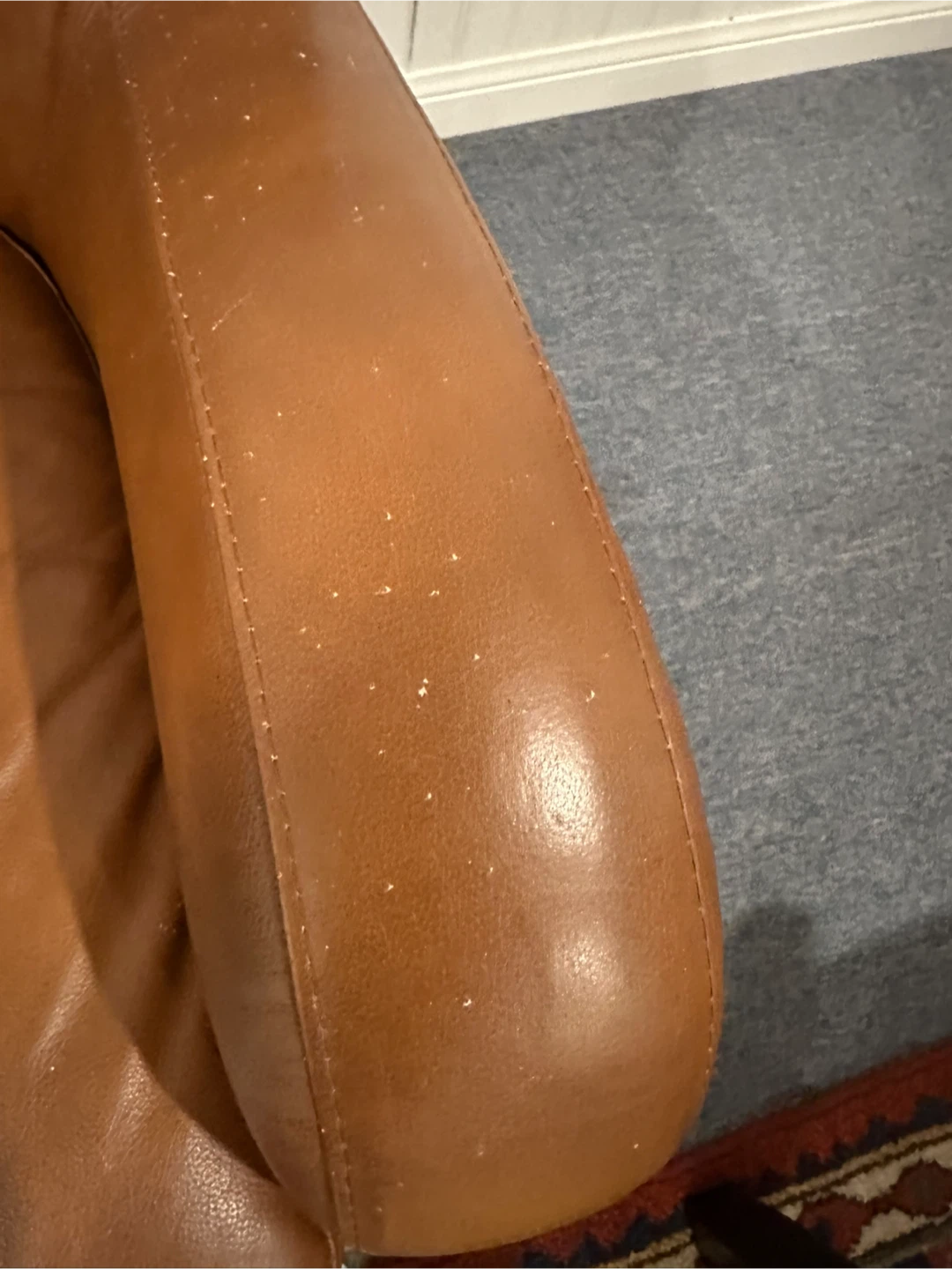 Brown Leather Accent Chair - photo 2