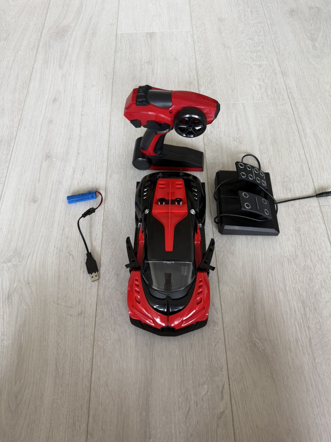 Red and Black Remote Control Car