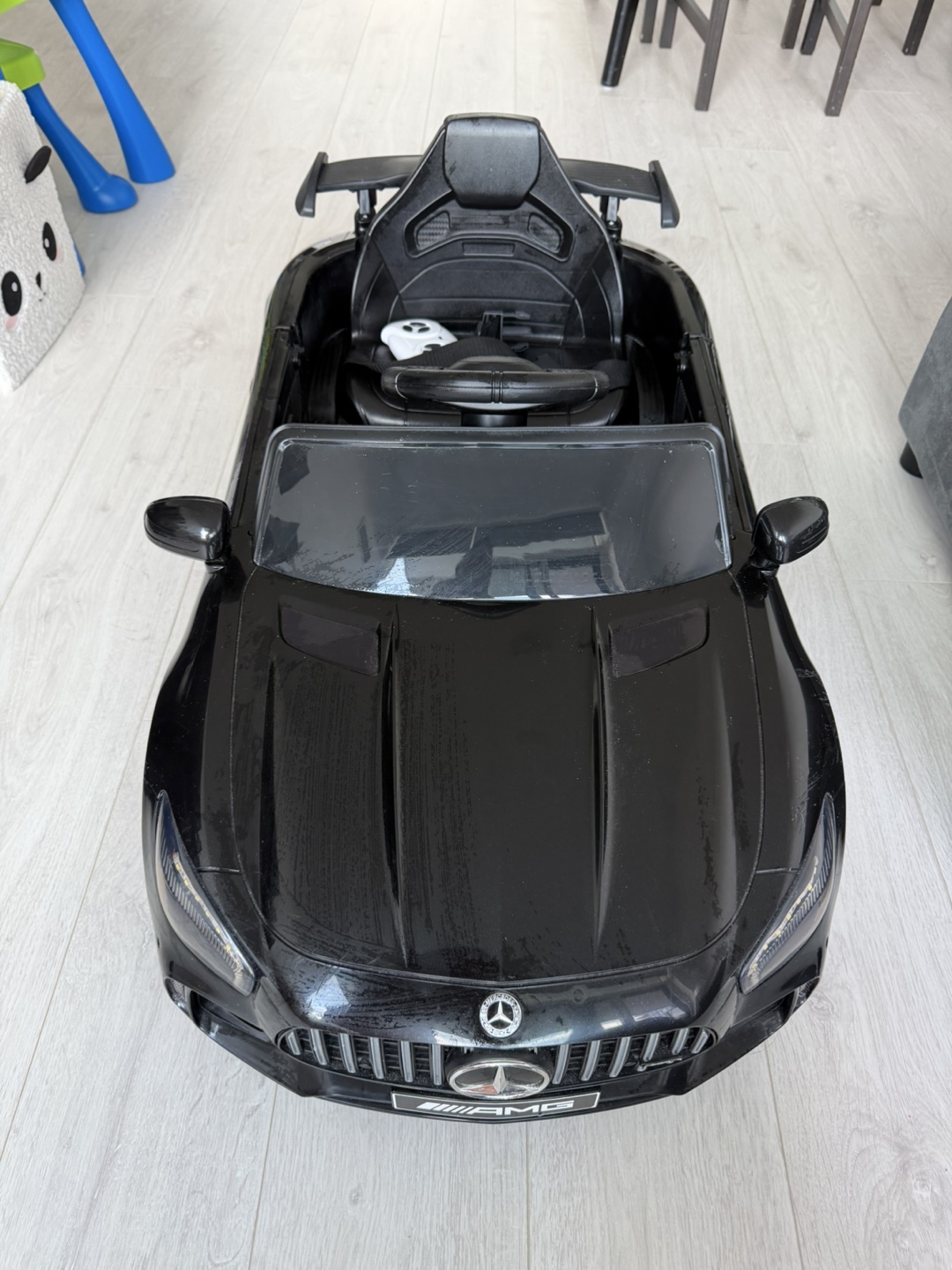 Black Mercedes-Benz AMG Ride-On Car with Remote