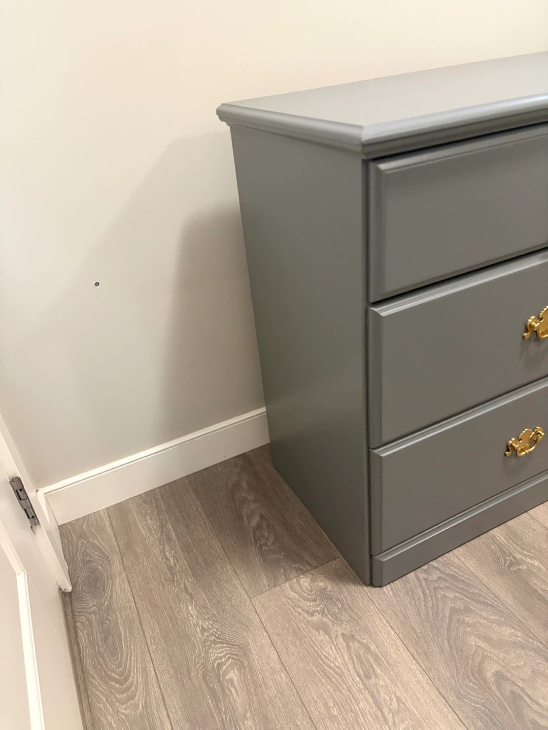Grey Six-Drawer Dresser with Gold Hardware - photo 4