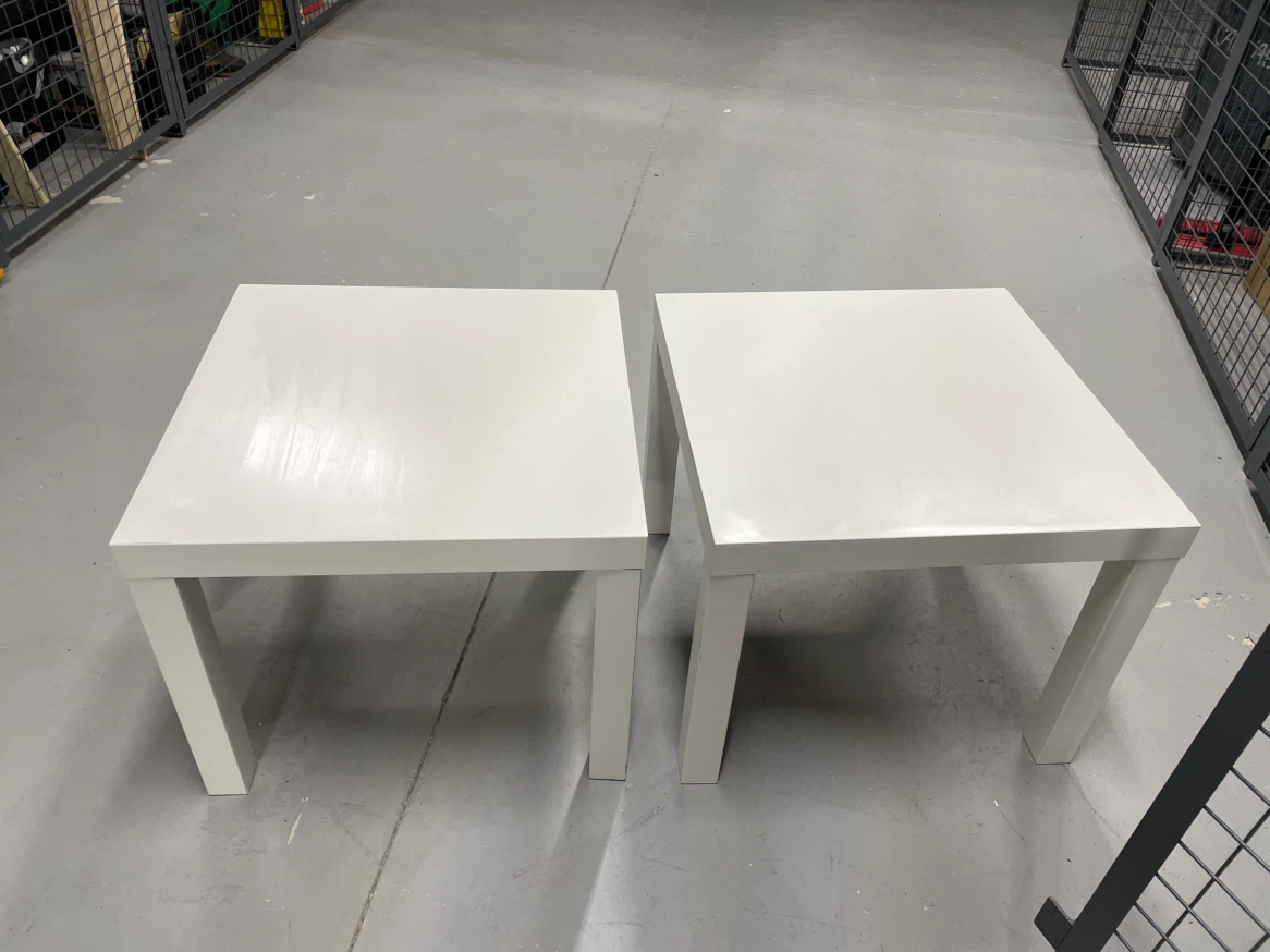 Free white Ikea side tables