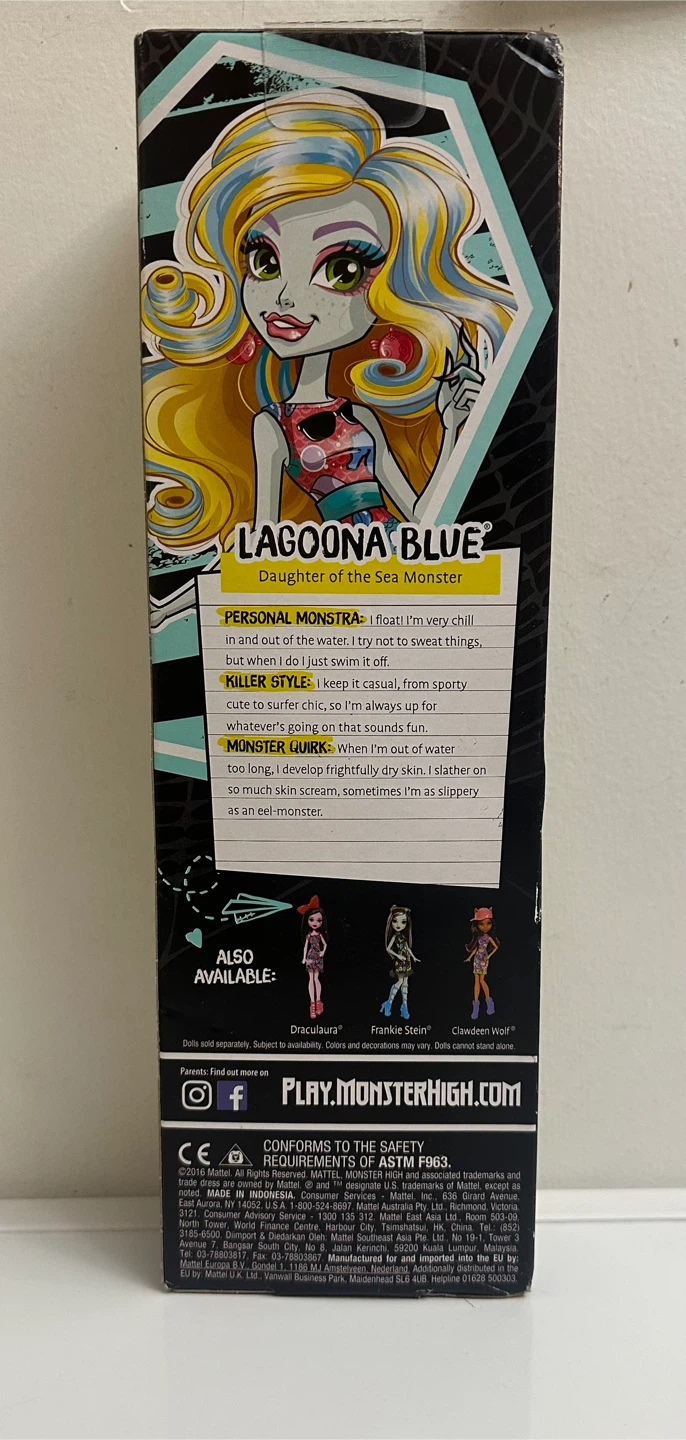 NEW IN BOX Mattel Monster High Lagoona Blue Doll - photo 2