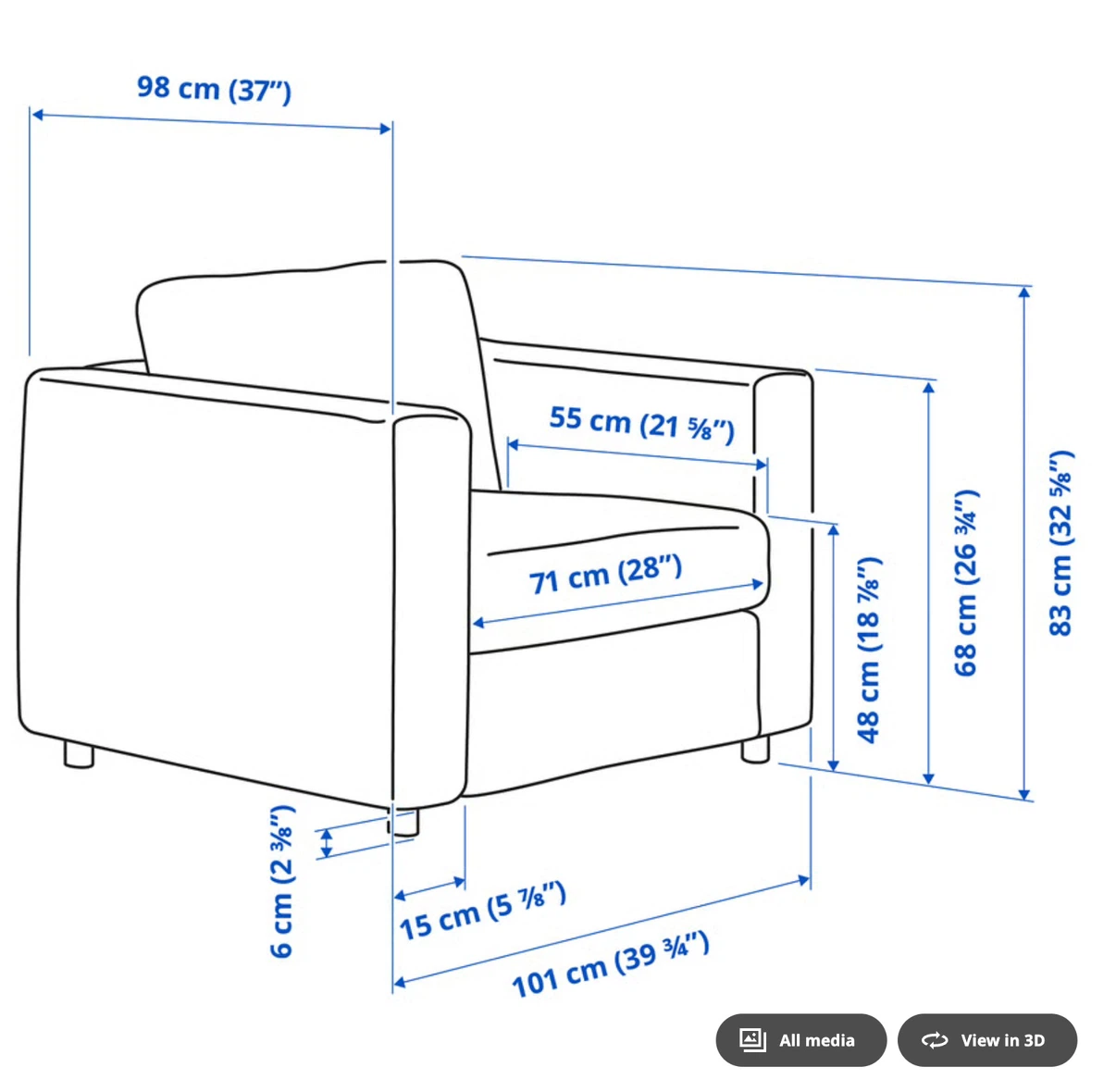 IKEA FINNALA Armchair, Gunnared beige - photo 3