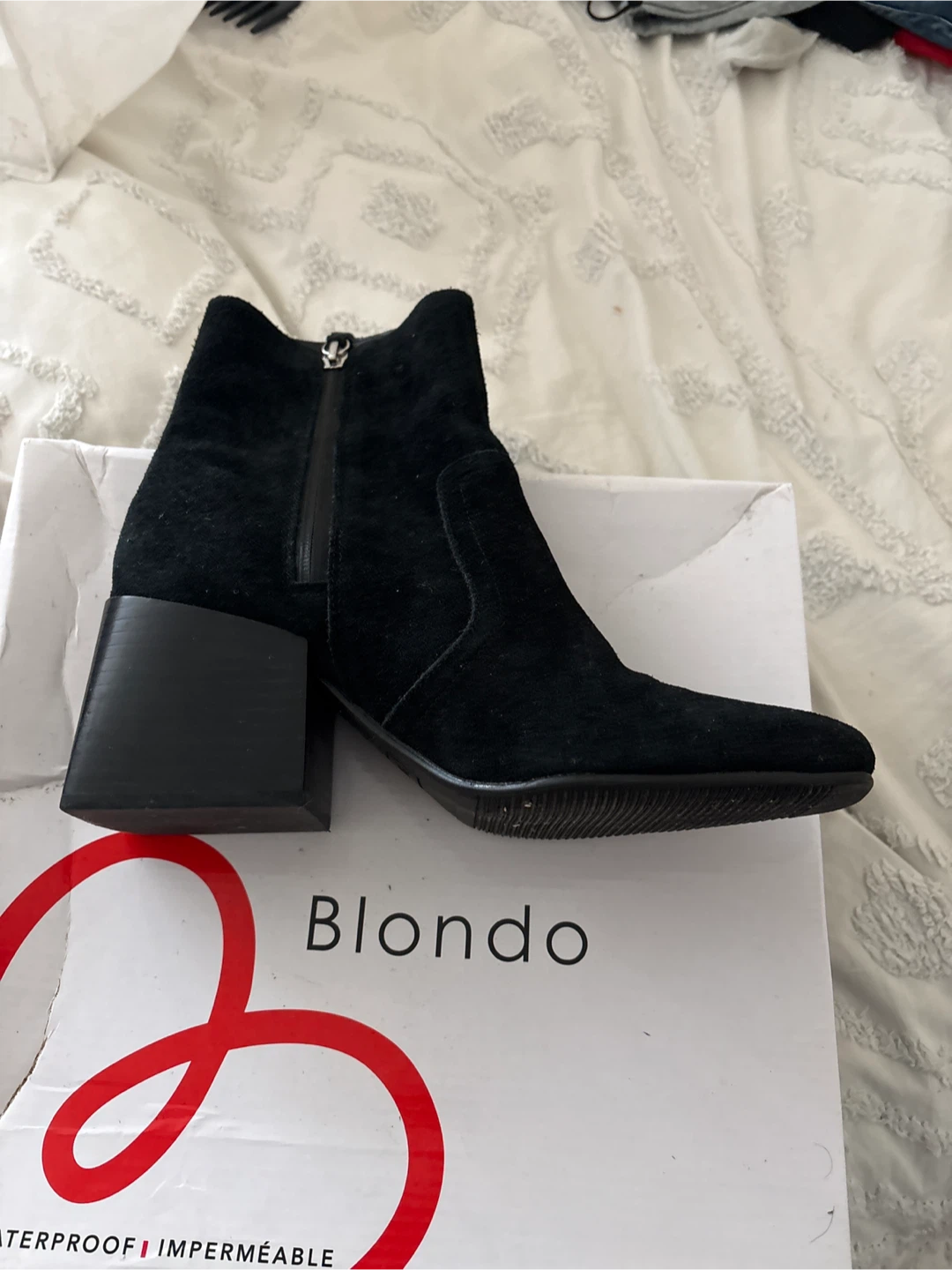 Blondo Black Suede Ankle Boots
