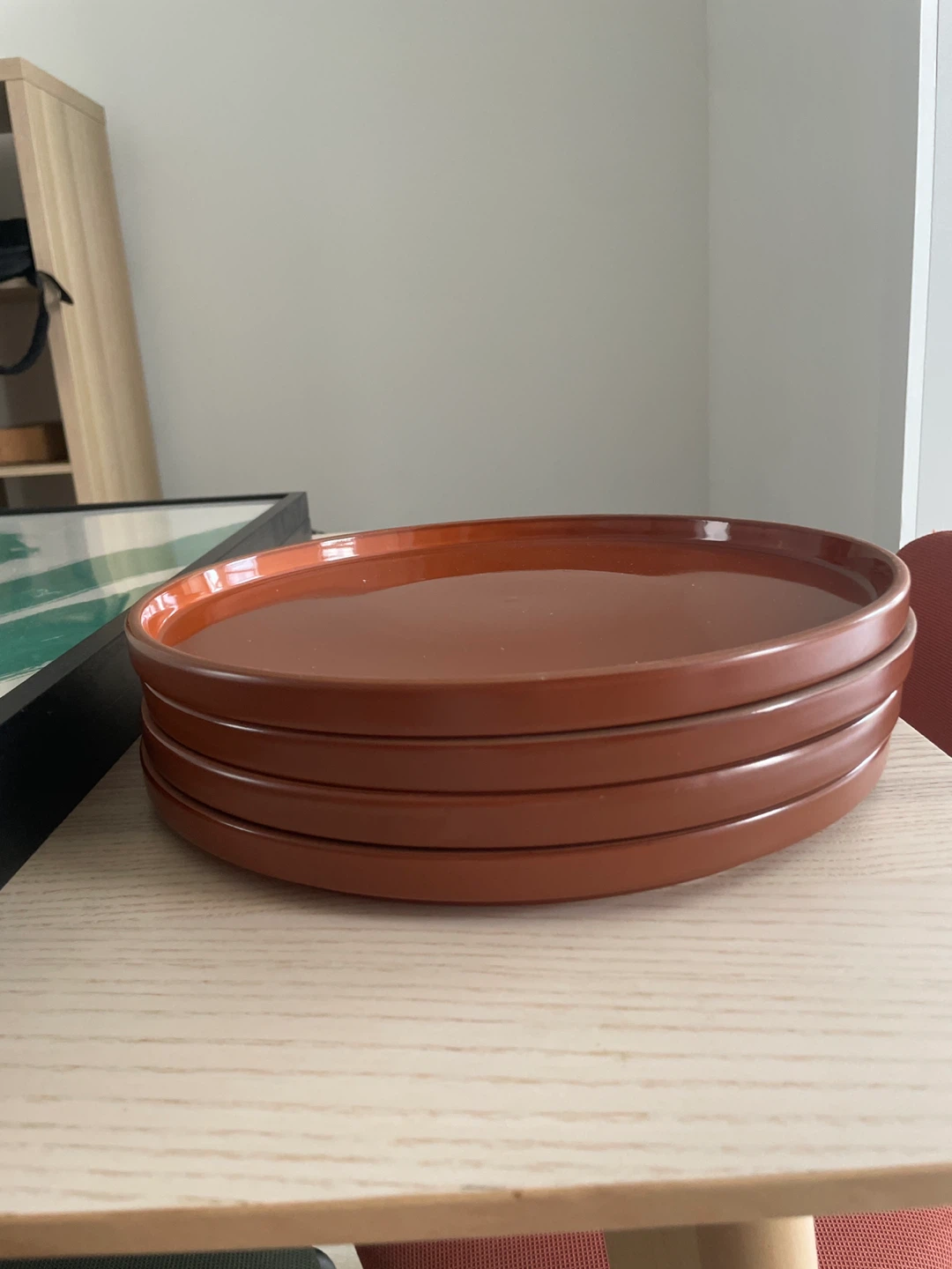 Set of 4 Terracotta Dinner Plates