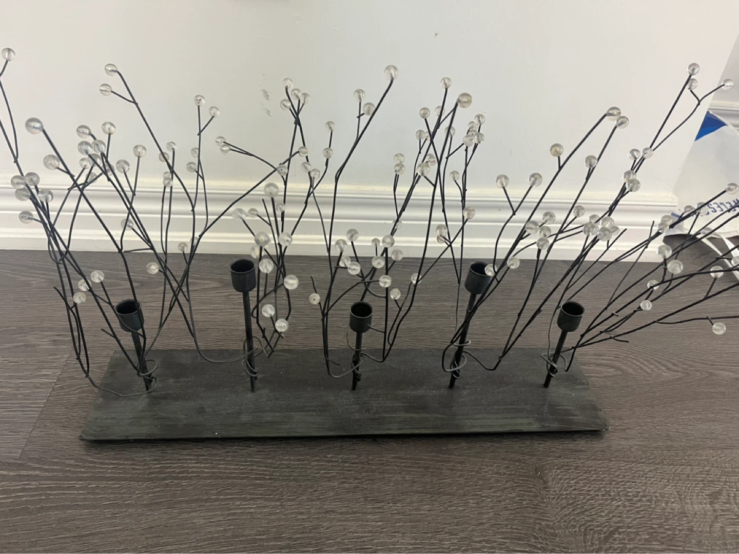 Candle Holder with Crystal Accents