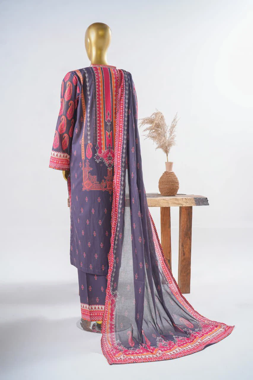 Unstitched 3-Piece Lawn Suit - photo 4