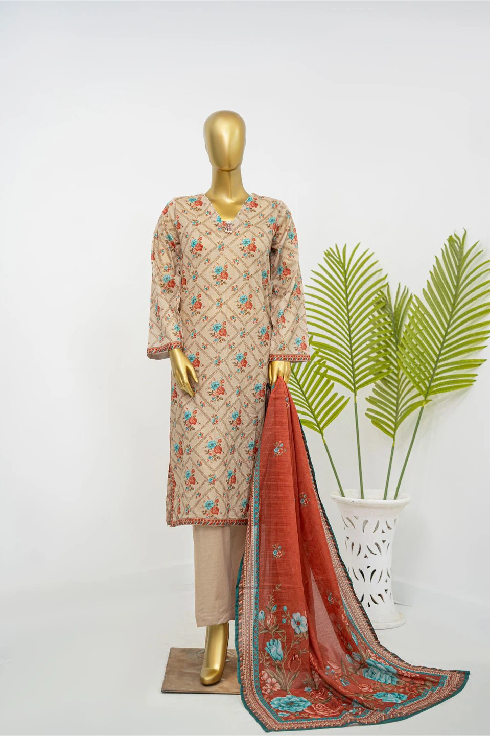 Unstitched 3-Piece Lawn Suit - photo 5