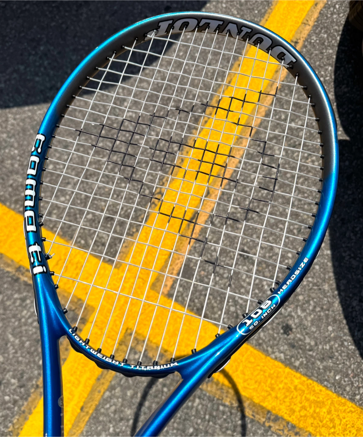 Dunlop Comati Ti Tennis Racquet 108 sq”head size. t55-65 lbs.