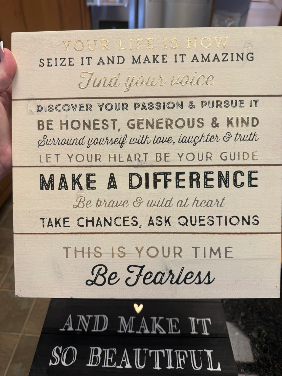 Decorative Motivational Wood Sign Set - photo 2