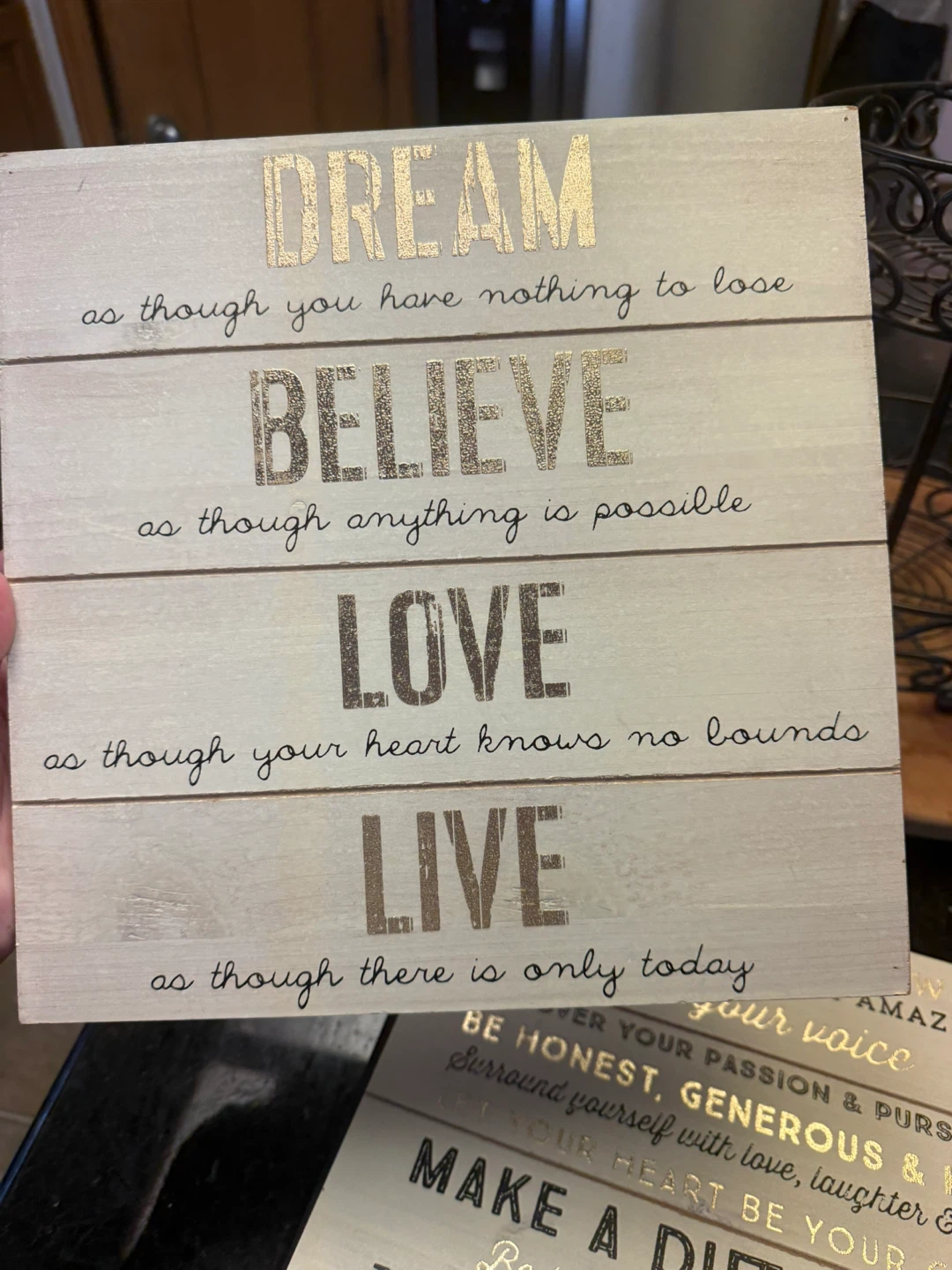 Decorative Motivational Wood Sign Set - photo 3