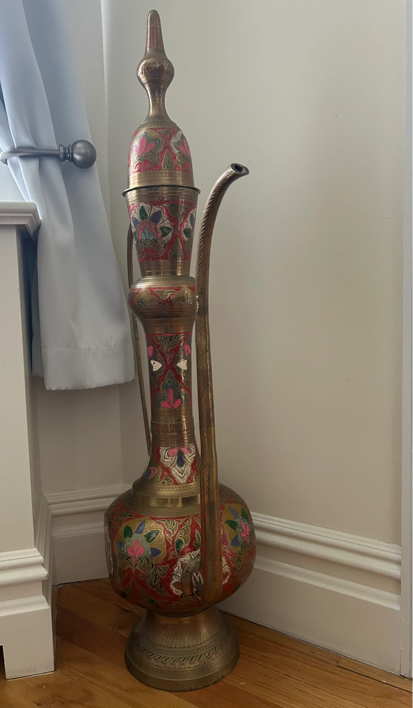 Vintage Decorative Brass Pitcher - photo 2