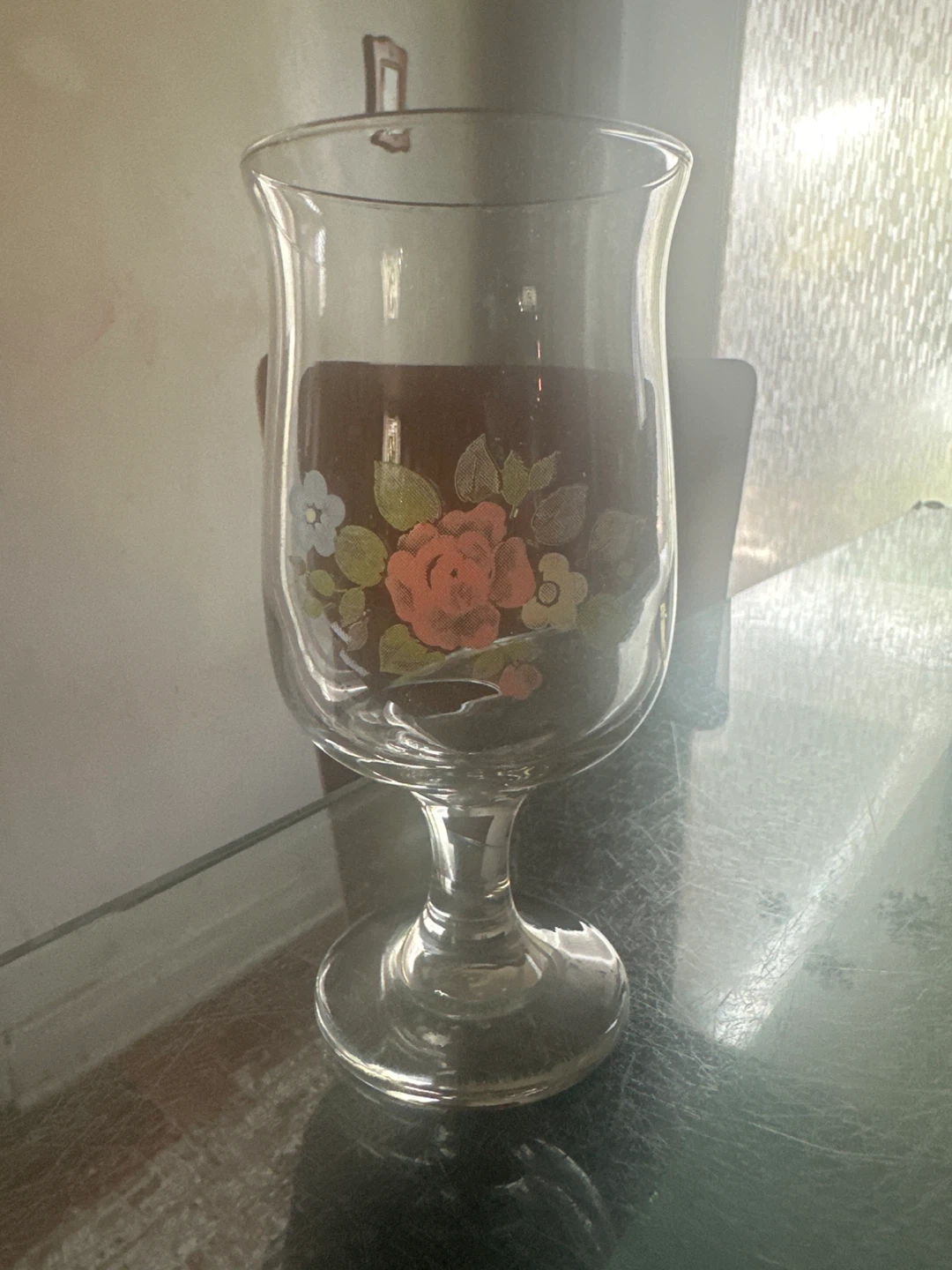Set of 6 Vintage Pfaltzgraff Tea Rose Floral Goblets - photo 3