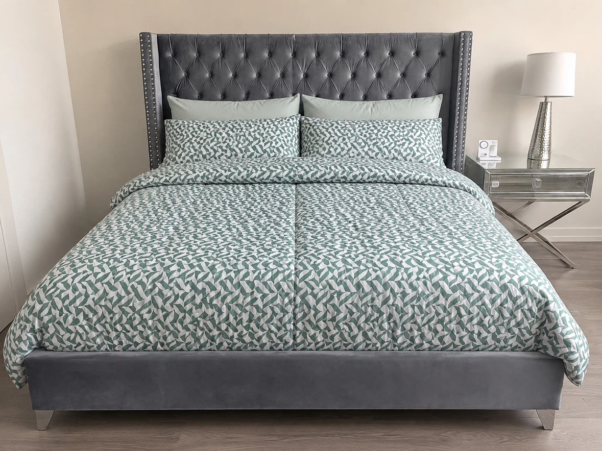 King velvet bed