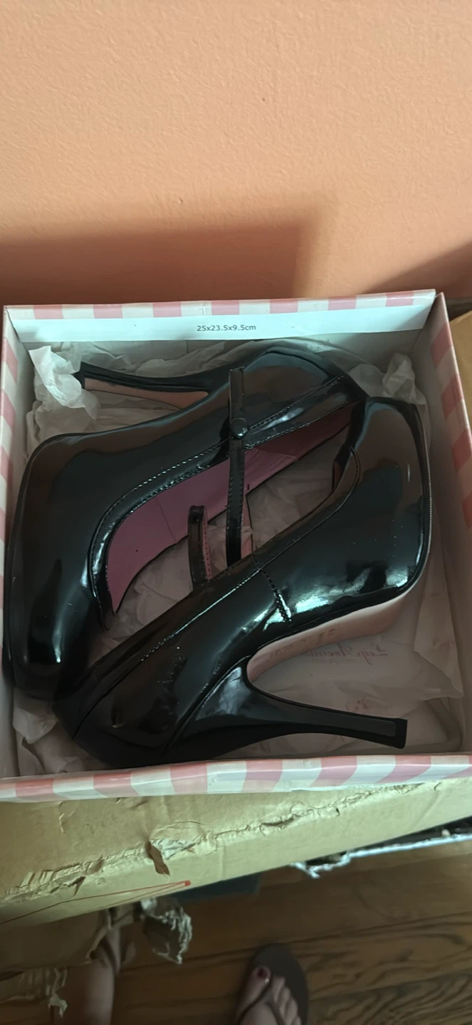 Leg Avenue Black Patent Heels Size 9 - photo 5