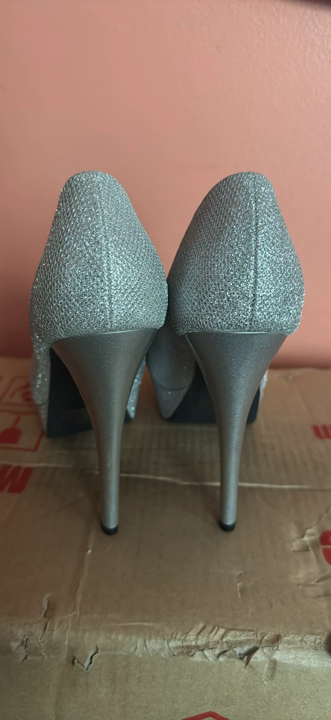 Qupid Silver Glitter Heels - photo 2