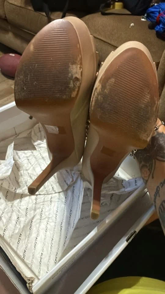 ALDO Women's Beige Studded Bow Heels - photo 4