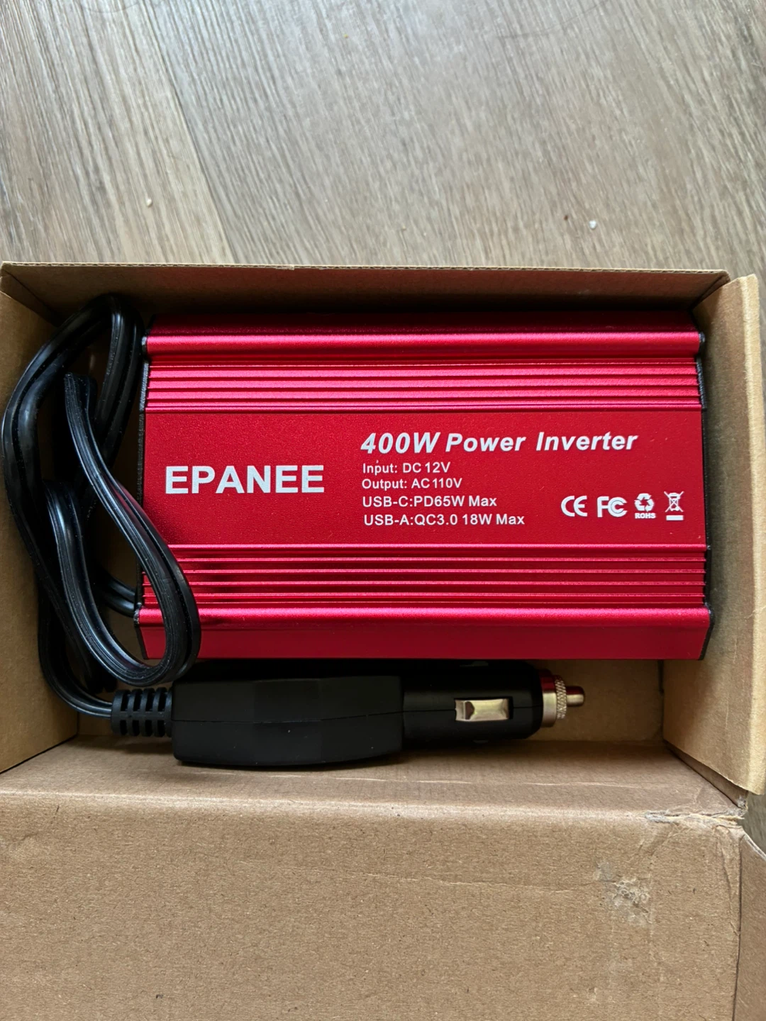 Car Power Inverter DC 12V to AC 110V with USB-C