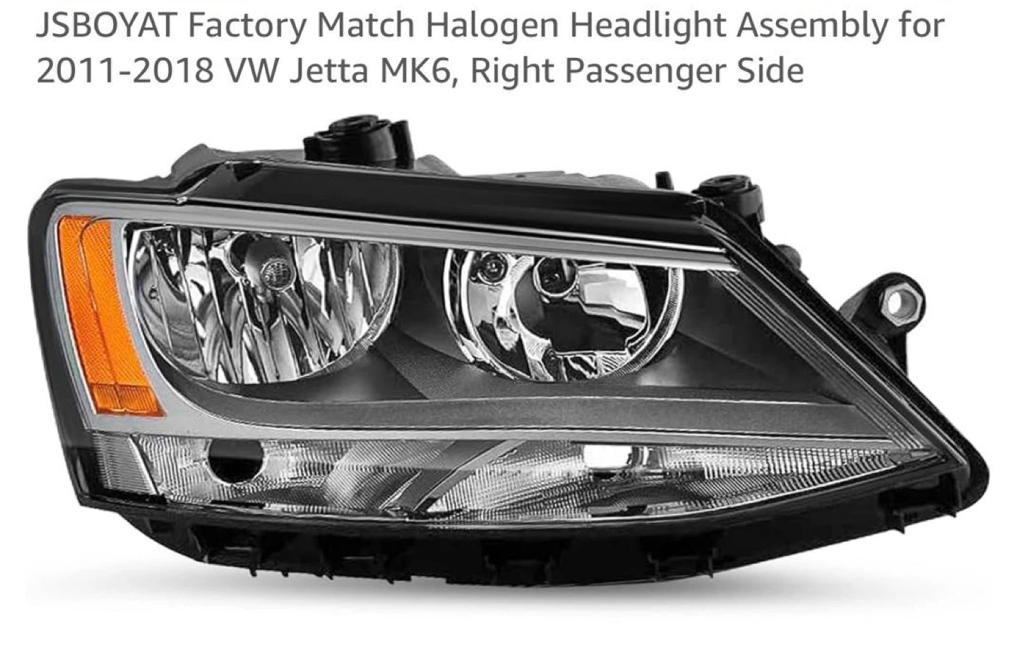 JSBOYAT Halogen Headlight Assembly for VW Jetta MK6 Right