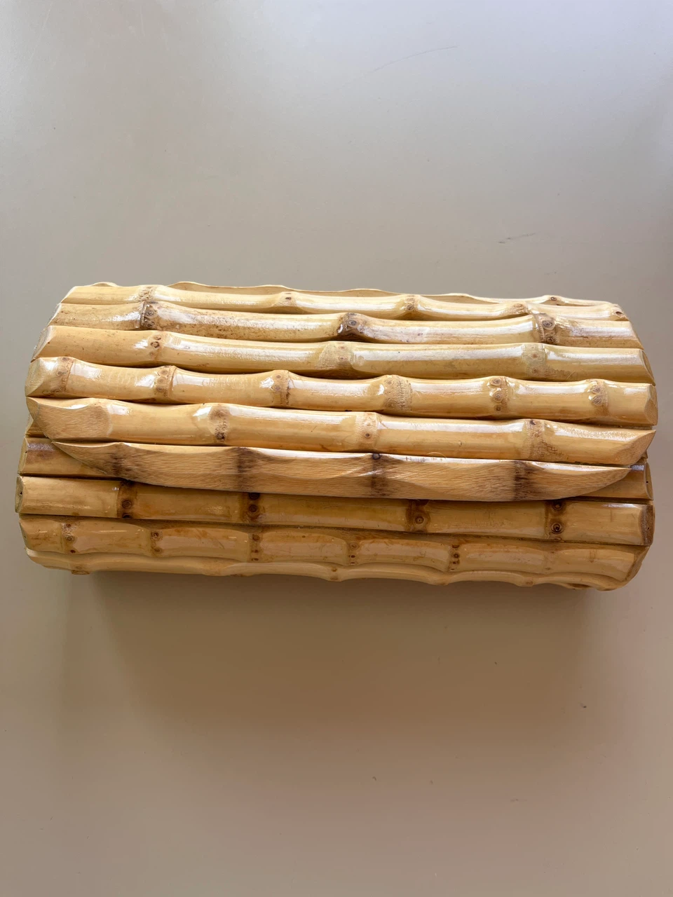 J. McLaughlin Bamboo Clutch Handbag