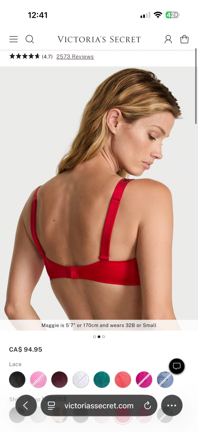 New Victoria's Secret Red Push-Up Bra - photo 3