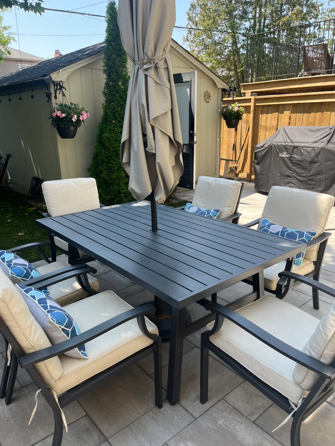 Outdoor Dining Set with 6 Chairs