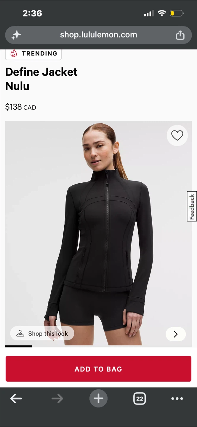 Lululemon Define Jacket Nulu Black