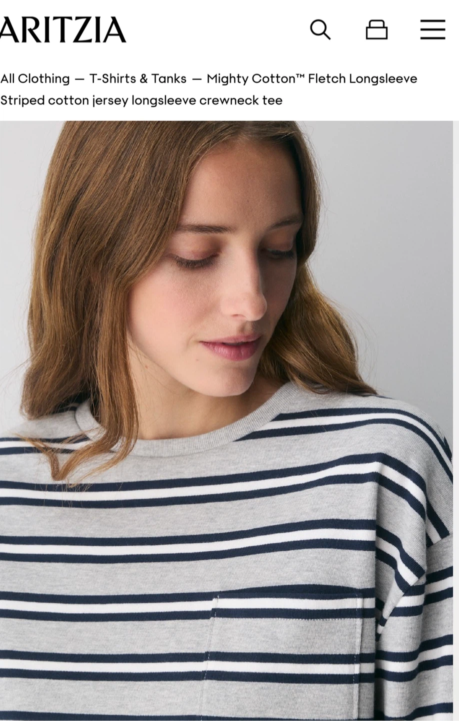 Aritzia Mighty Cotton Fletch Longsleeve XS - photo 2