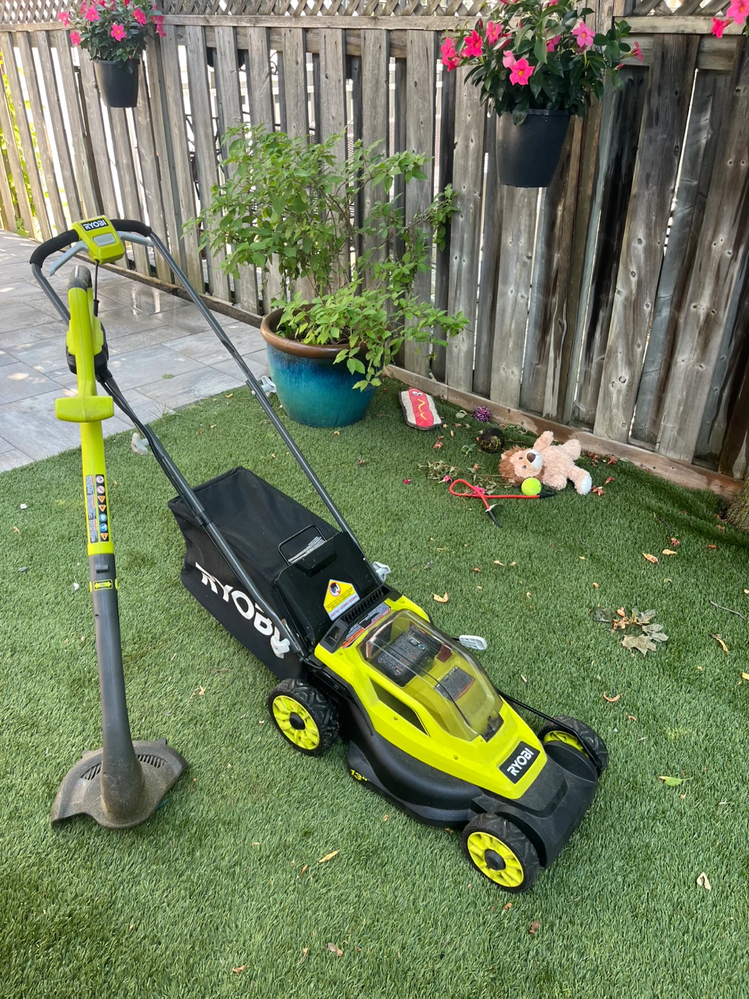 Ryobi Electric Lawn Mower and String Trimmer